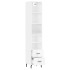 Aparador alto madera contrachapada blanco brillo 34,5x34x180