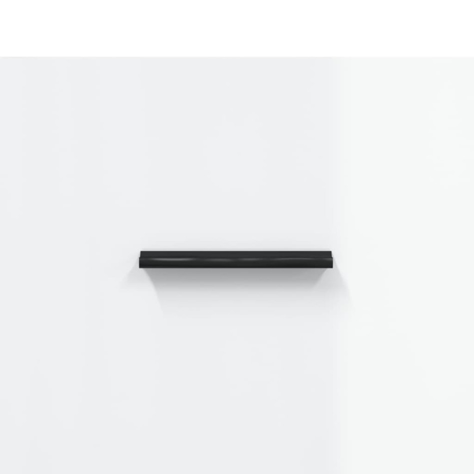 Aparador alto madera contrachapada blanco brillo 34,5x34x180