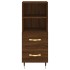 Aparador alto madera contrachapada roble marrón 34,5x34x180