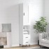 Aparador alto madera contrachapada blanco brillo 34,5x34x180