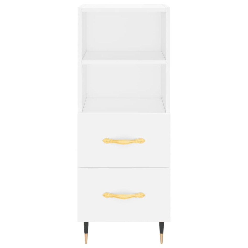 Aparador alto madera contrachapada blanco 34,5x34x180