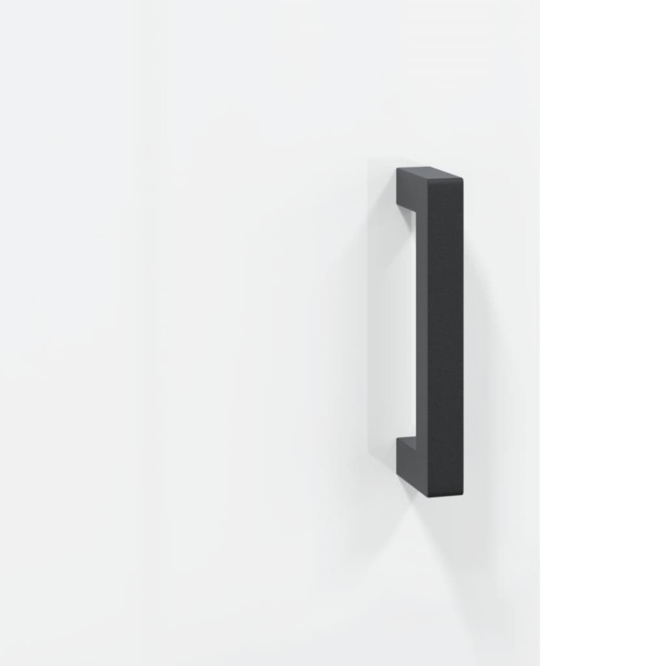 Aparador alto madera contrachapada blanco brillo 34,5x34x180