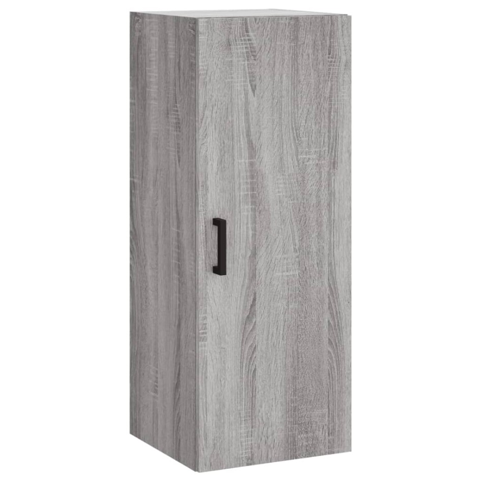 Aparador alto madera contrachapada gris Sonoma 34,5x34x180