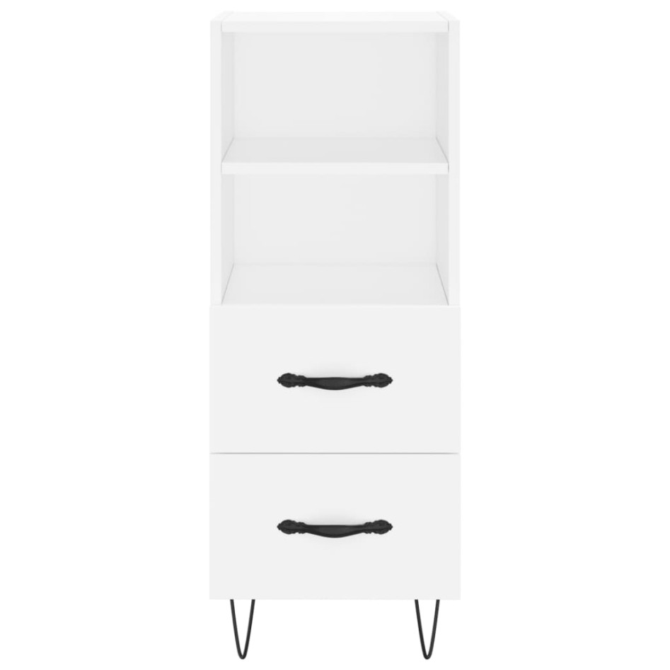 Aparador alto madera contrachapada blanco 34,5x34x180