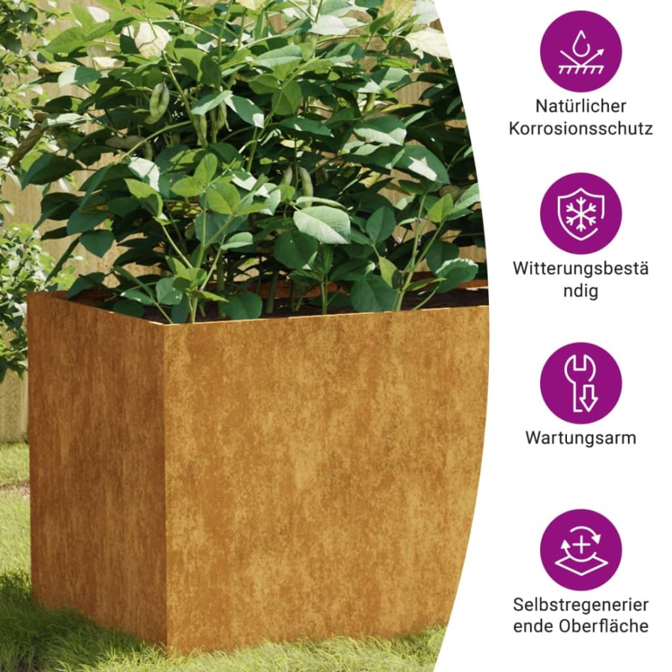 Jardinera acero corten 120x40x40