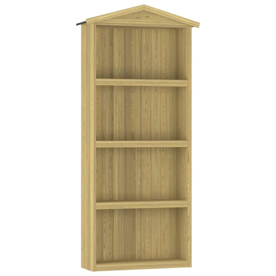 Caseta herramientas jardín 87x33x222 cm madera pino
