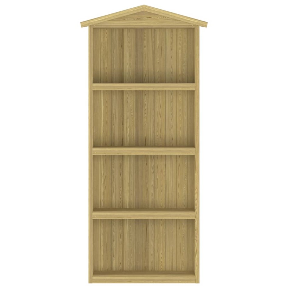 Caseta herramientas jardín 87x33x222 cm madera pino