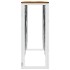 Mesa consola acero inoxidable y madera maciza acacia