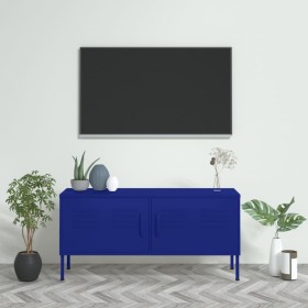 Mueble para TV de acero azul marino 105x35x50