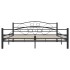 Estructura de cama de acero negra 180x200