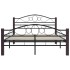 Estructura de cama de metal negro 120x200