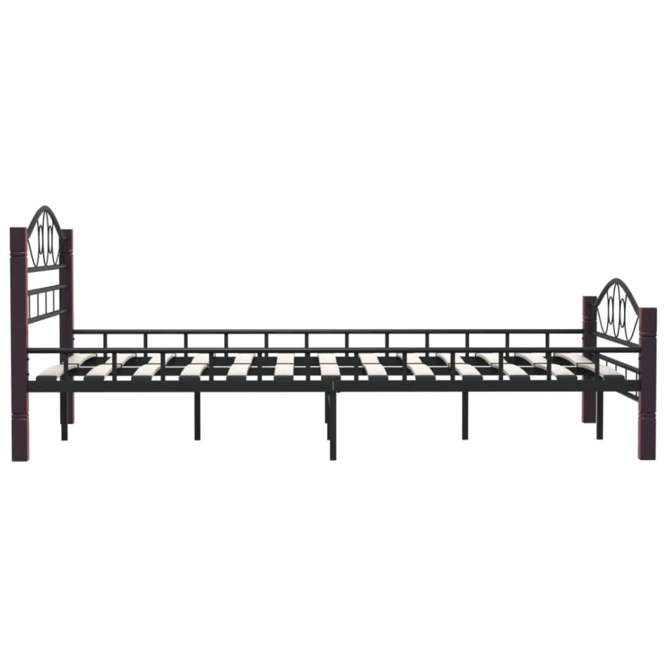 Estructura de cama de metal negro 120x200