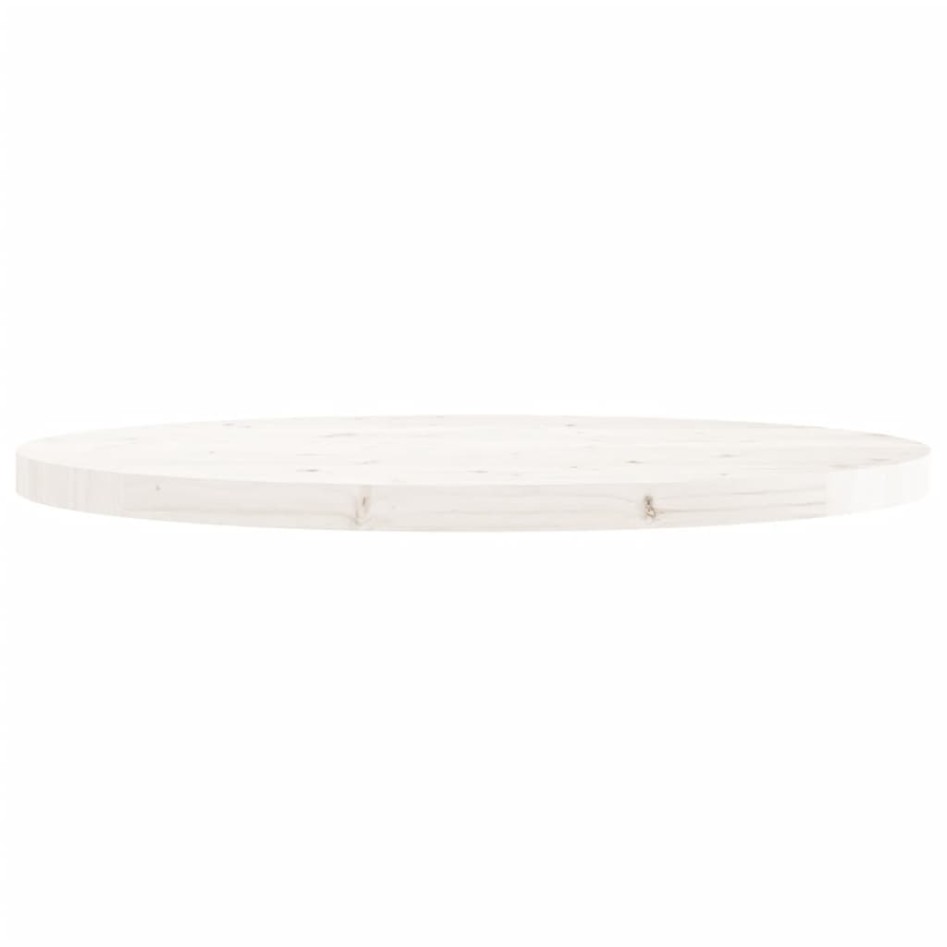 Tablero de mesa redondo madera maciza de pino blanco Ø90x3