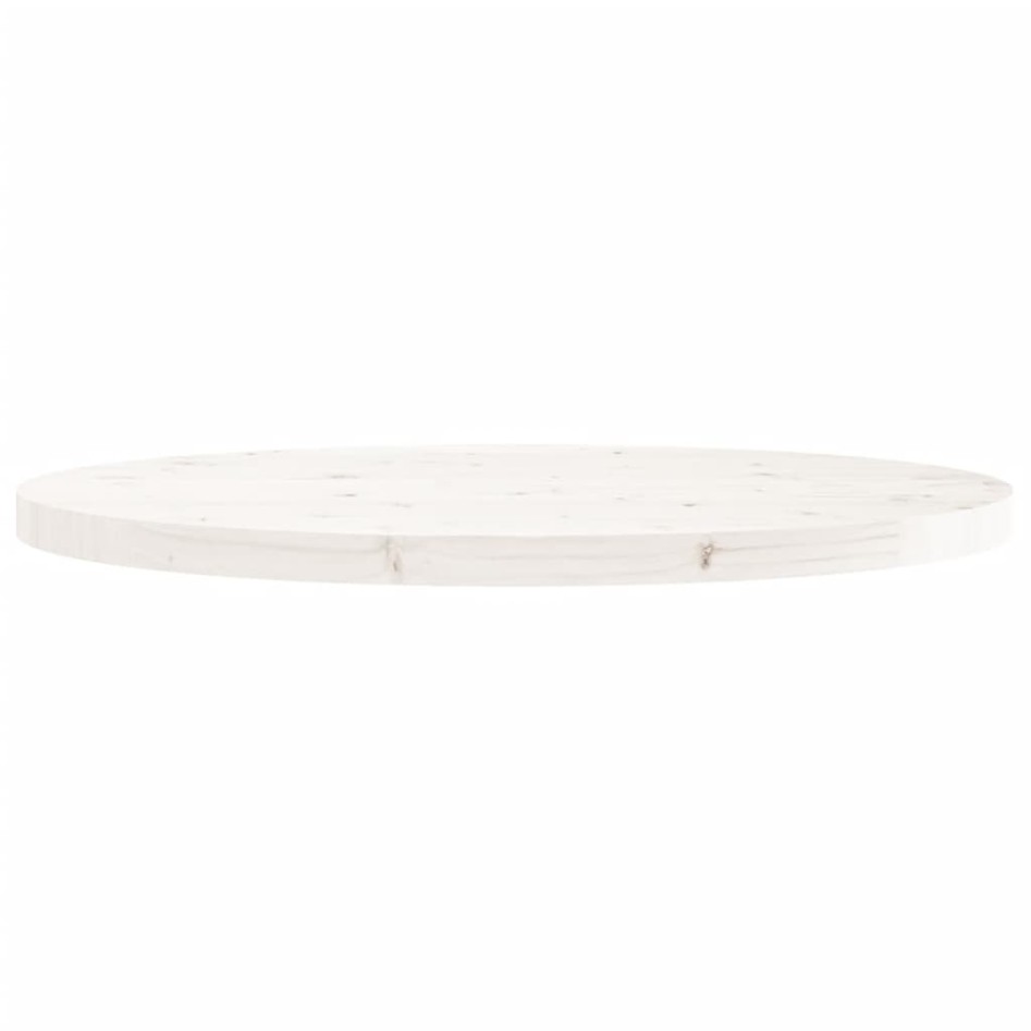 Tablero de mesa redondo madera maciza de pino blanco Ø90x3
