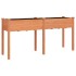 Jardinera con forro madera maciza de abeto marrón 161x45x76
