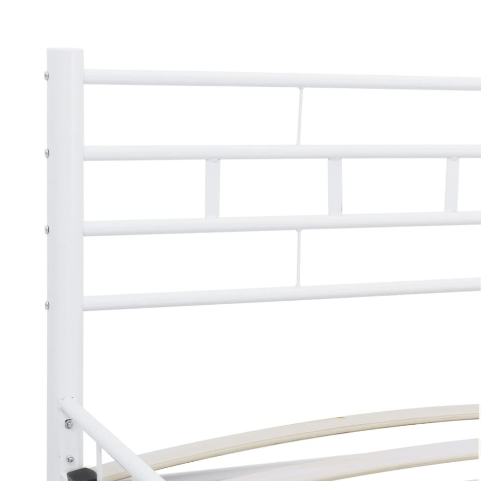 Estructura de cama de metal blanca 160x200