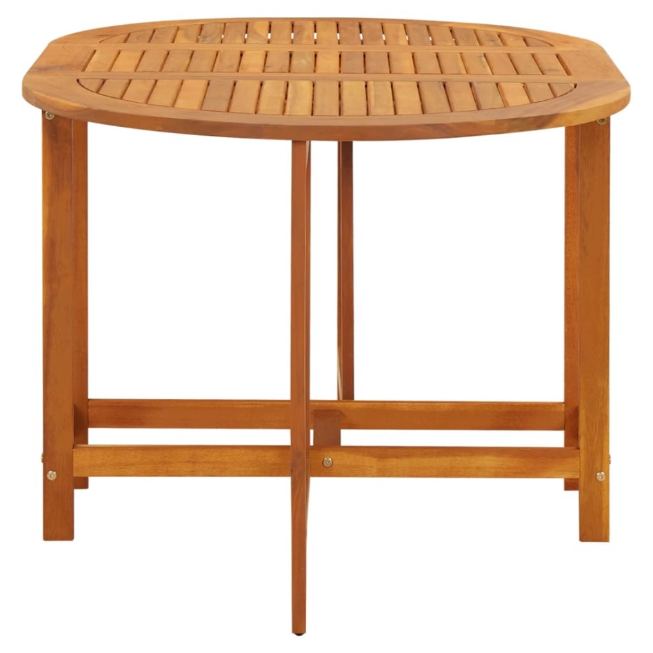 Mesa de jardín madera maciza de acacia 130x90x72