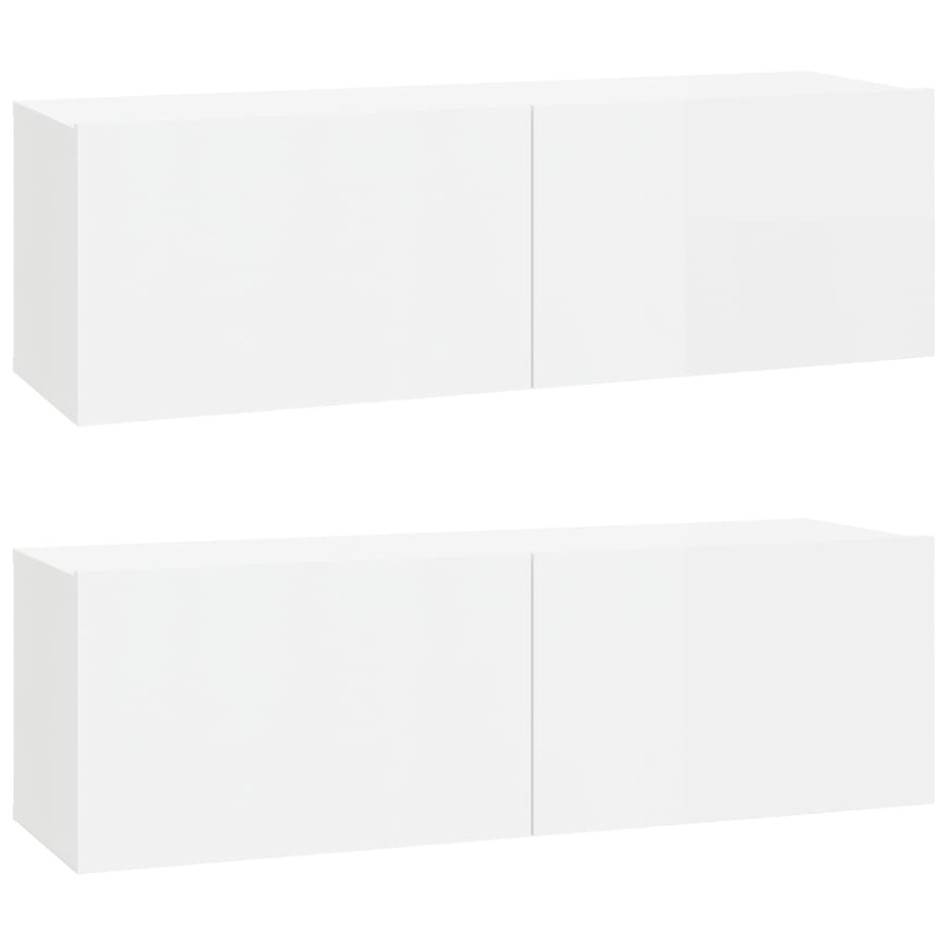 Set de muebles de TV 6 pzas madera contrachapada blanco