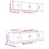 Set de muebles de TV 6 pzas madera contrachapada blanco