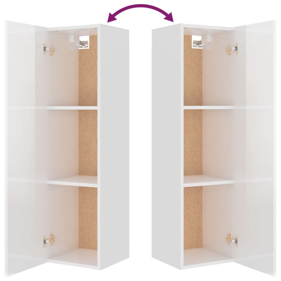 Set de muebles de TV 4 pzas madera contrachapada blanco