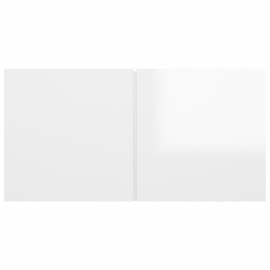 Set de muebles de TV 5 pzas madera contrachapada blanco