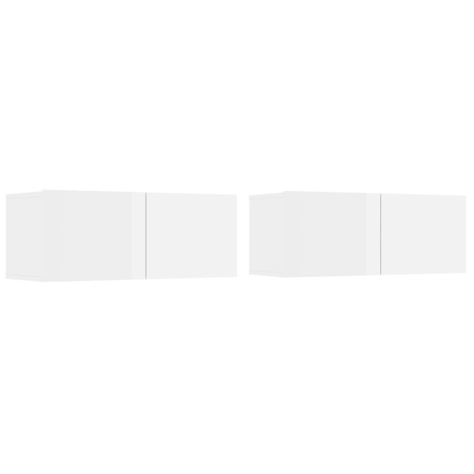 Set de muebles de TV 5 pzas madera contrachapada blanco