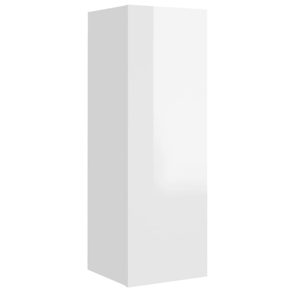 Set de muebles de TV 5 pzas madera contrachapada blanco