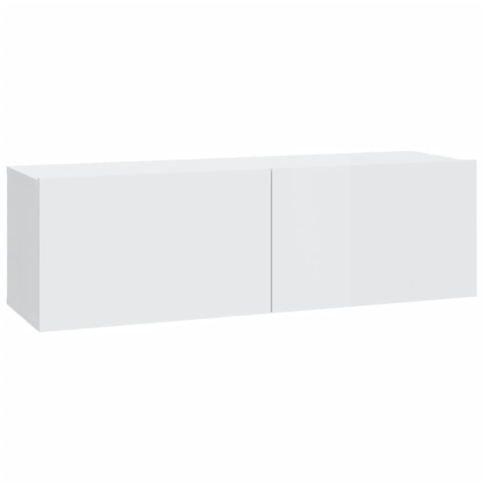 Set de muebles de TV 8 pzas madera contrachapada blanco