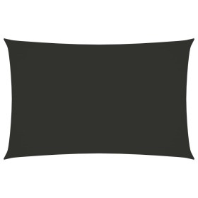 Toldo de vela rectangular tela Oxford gris antracita 5x8
