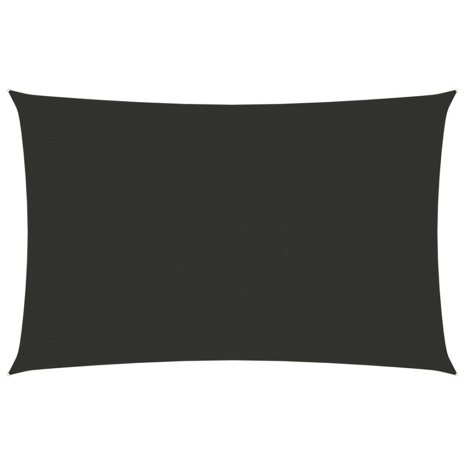Toldo de vela rectangular tela Oxford gris antracita 5x8