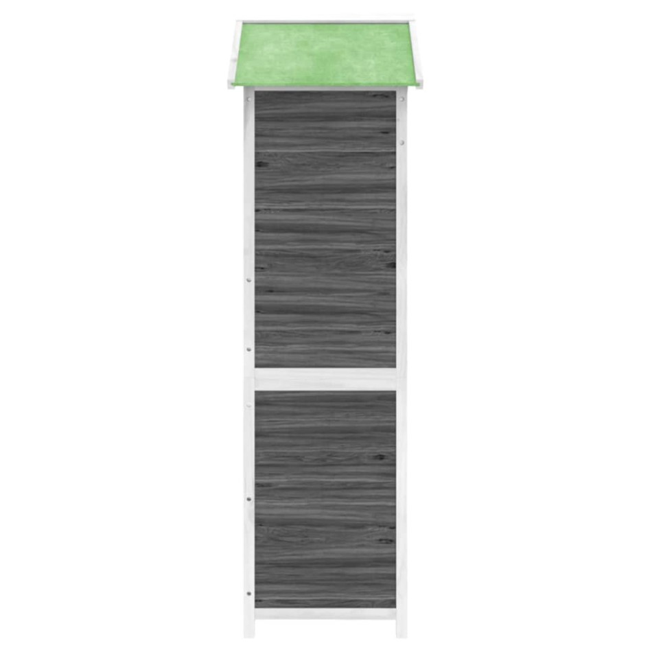 Cobertizo herramientas jardín madera pino gris 120x53,5x170