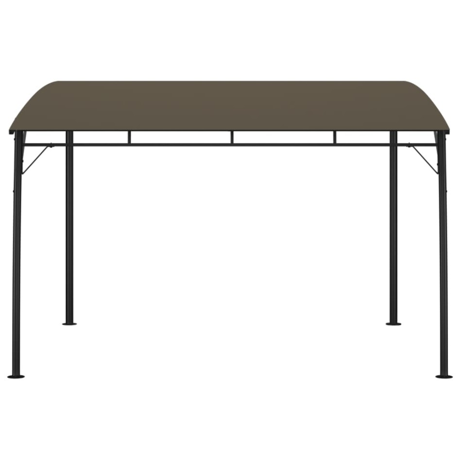 Toldo parasol de jardín gris taupe 3x3x2,55