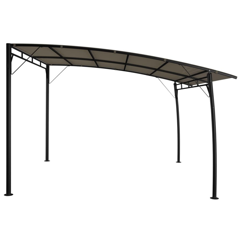 Toldo parasol de jardín gris taupe 3x3x2,55