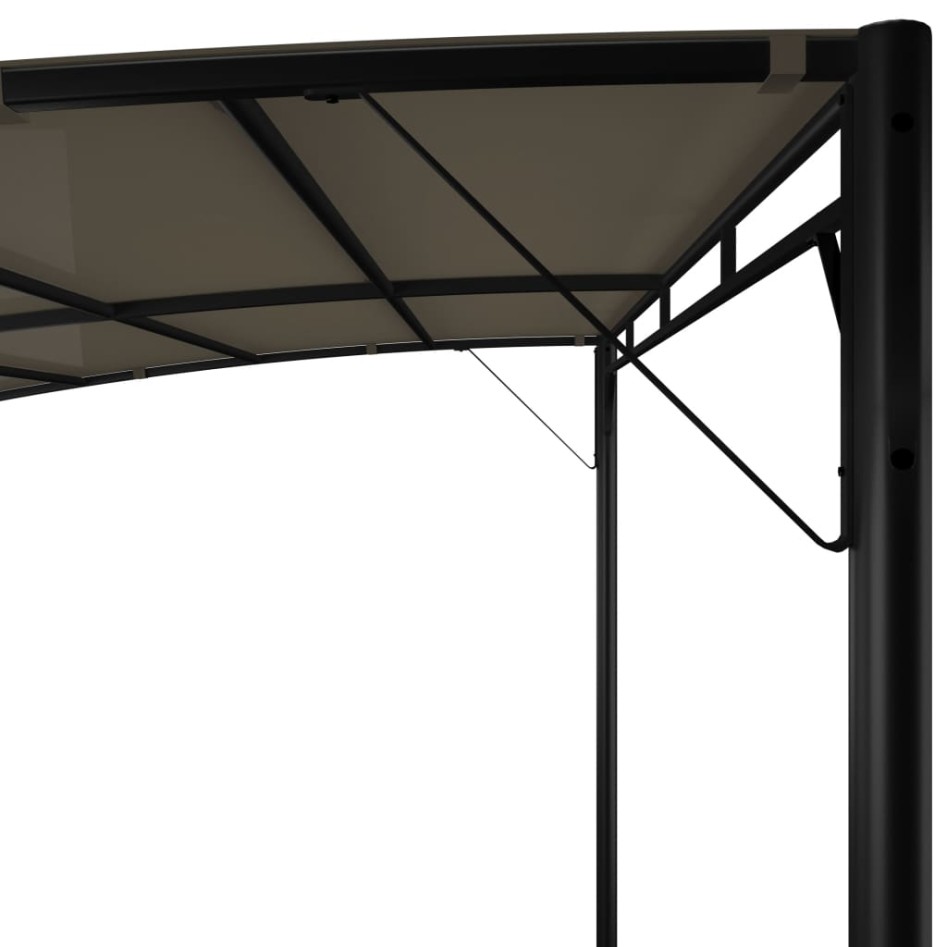 Toldo parasol de jardín gris taupe 3x3x2,55