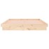 Estructura de cama con LED madera maciza 140x190