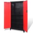 Armario de herramientas 2 puertas acero negro/rojo 90x40x180
