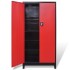 Armario de herramientas 2 puertas acero negro/rojo 90x40x180
