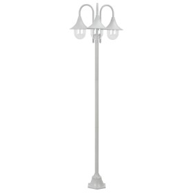Farolas de jardín con 3 luces aluminio blanca E27 220