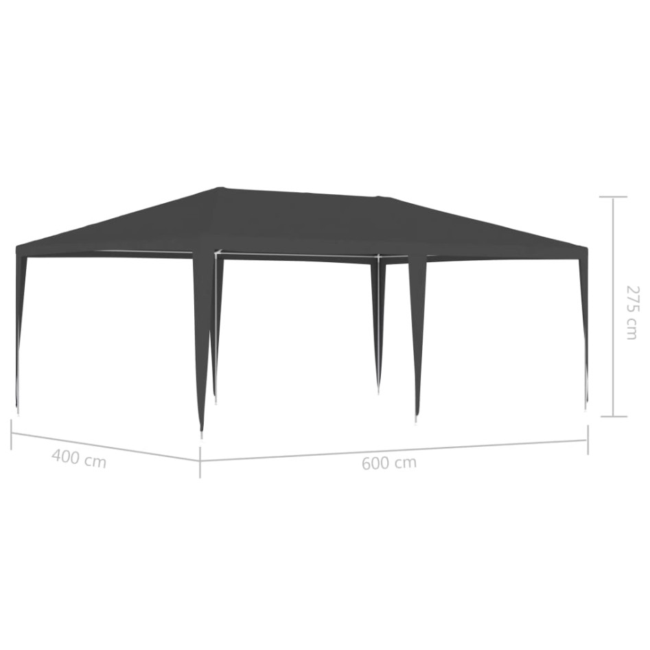 Carpa profesional para fiestas gris antracita 90 g/m² 4x6
