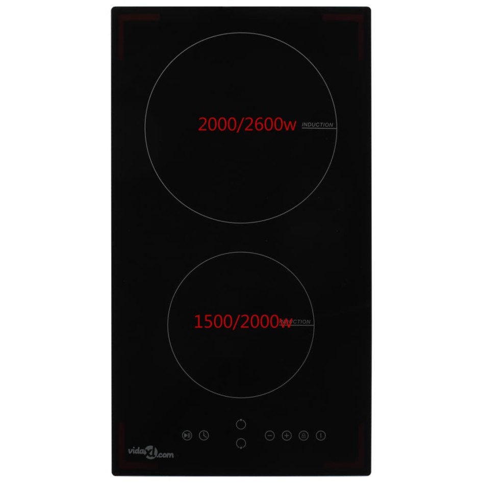 Placa de inducción con 2 quemadores control táctil 3500