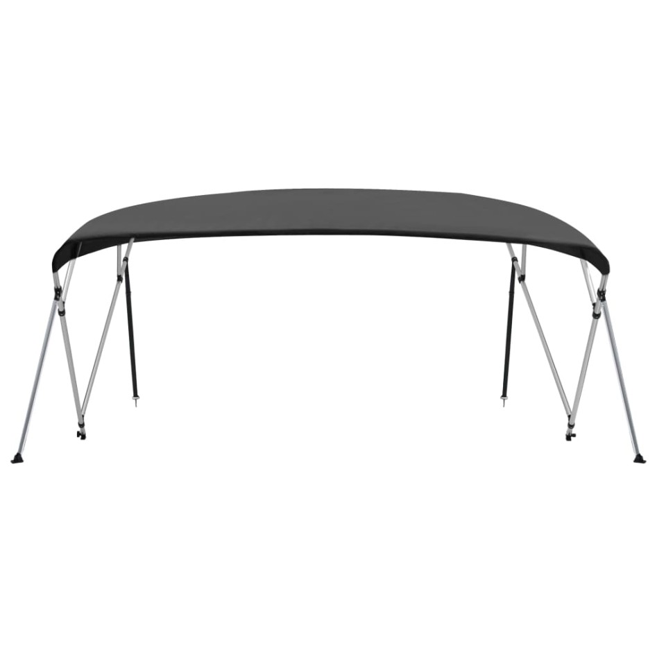 Toldo Bimini de 4 arcos gris antracita 243x(230-244)x137