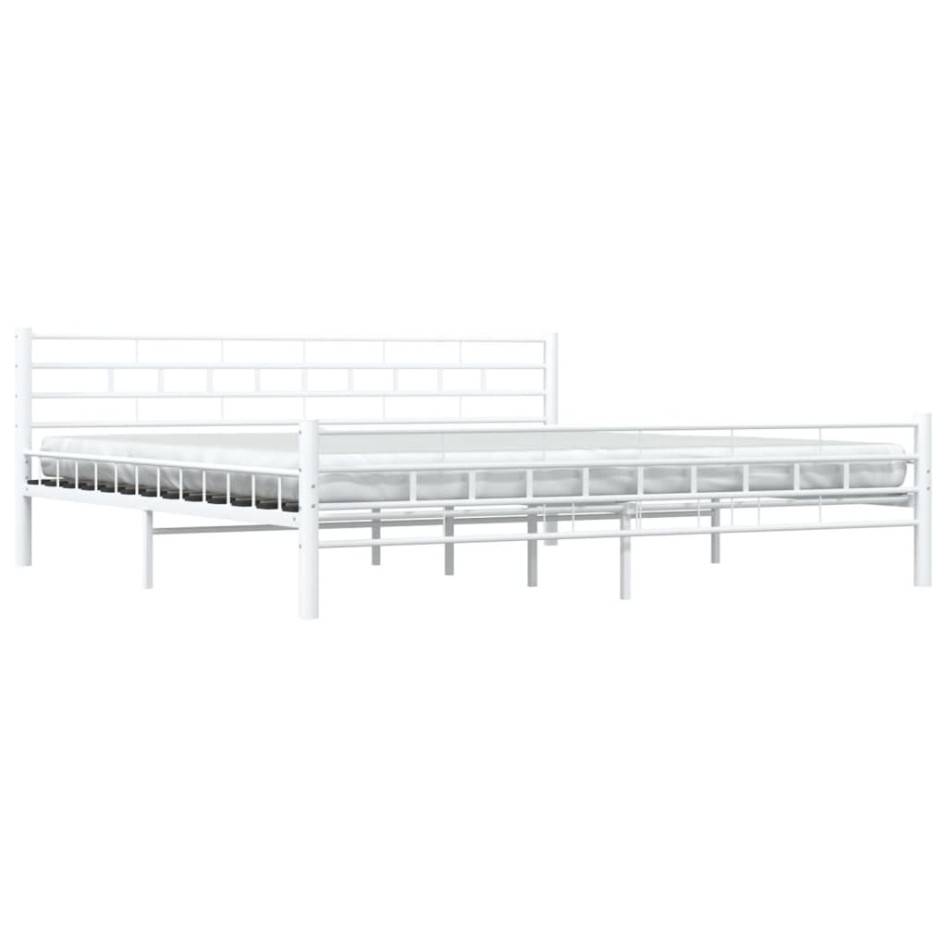 Estructura de cama de metal blanco 200x200