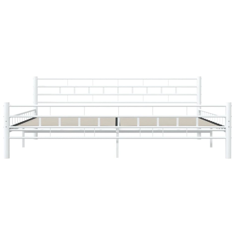 Estructura de cama de metal blanco 200x200