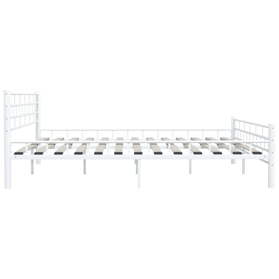 Estructura de cama de metal blanco 200x200