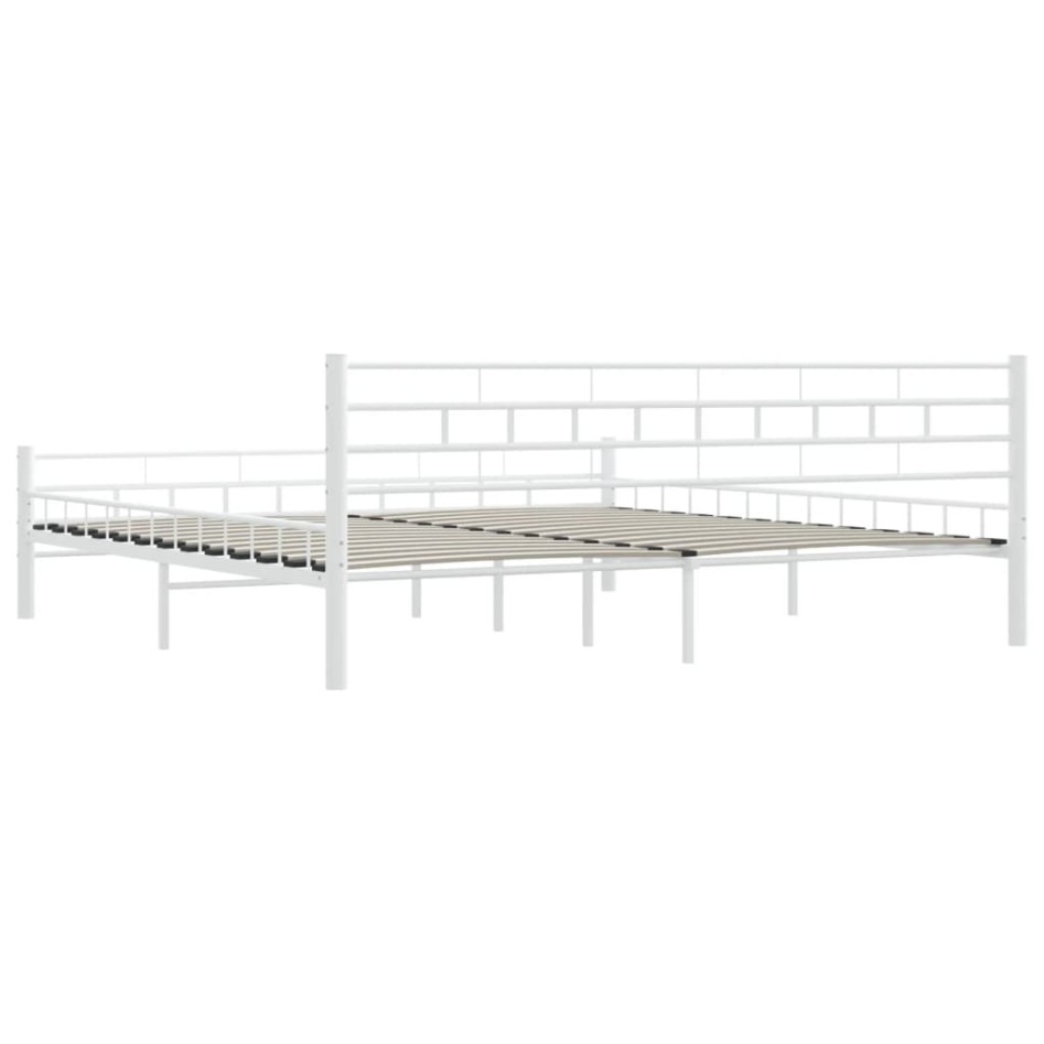 Estructura de cama de metal blanco 200x200