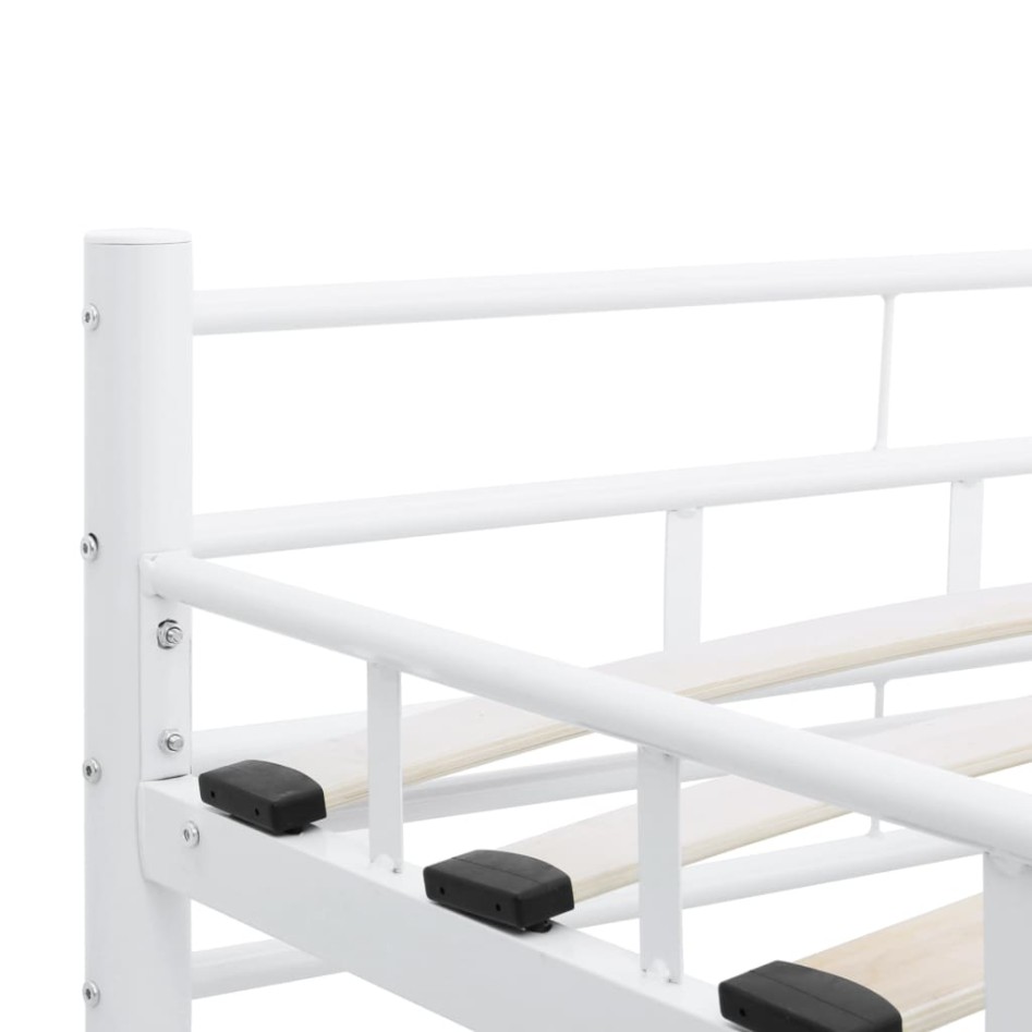 Estructura de cama de metal blanco 200x200