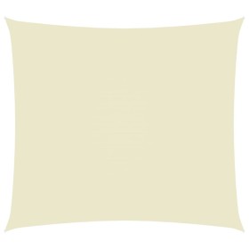 Toldo de vela rectangular tela Oxford color crema 6x7