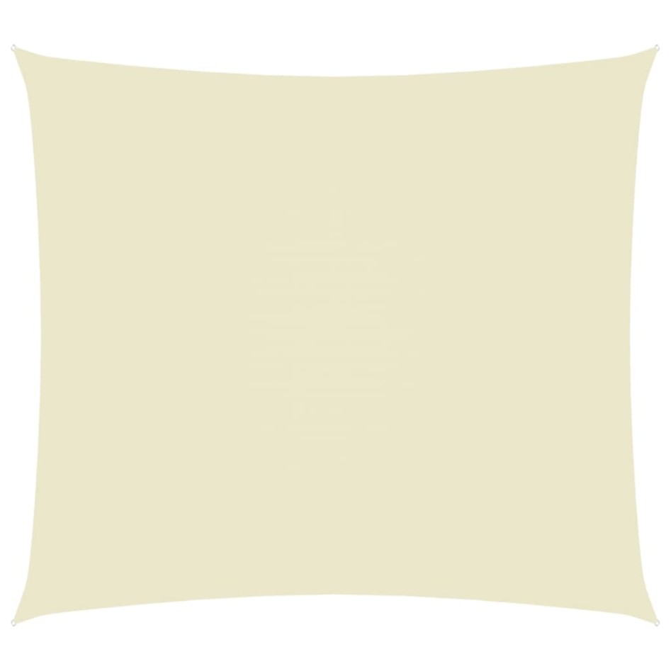 Toldo de vela rectangular tela Oxford color crema 6x7