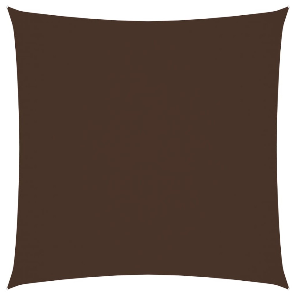 Toldo de vela cuadrado tela Oxford marrón 6x6