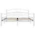 Estructura de cama de metal blanco 140x200